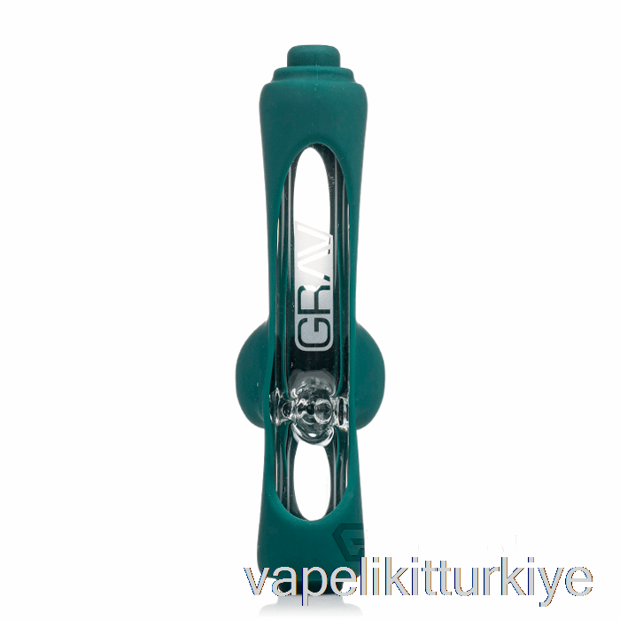Vape Kalem Vape Mate Grav Mini Steamroller Silikon Kaplamalı Koyu Turkuaz